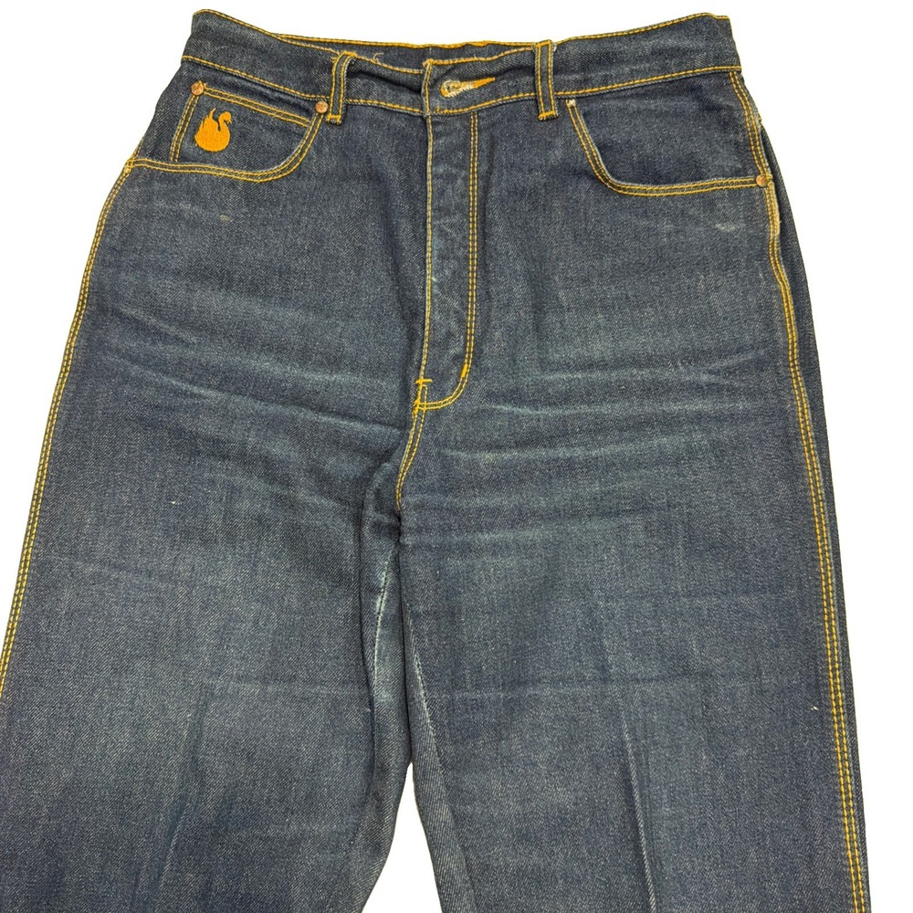Vintage Gloria Vanderbilt For Murjani Jeans Size "12" High Waist Swan 70's Dark